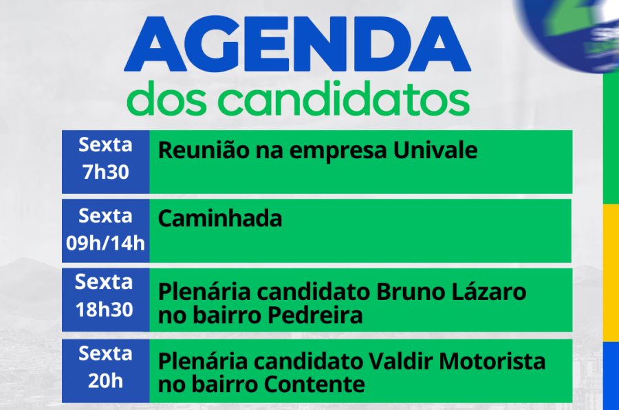 ELEIÇÃO 2024: Agenda do candidato Sadi Lucca e Ricardo Cacau em Coronel Fabriciano