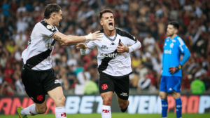 Coutinho, do Vasco, comemorando gol sobre Flamengo (foto: Matheus Lima/Vasco)