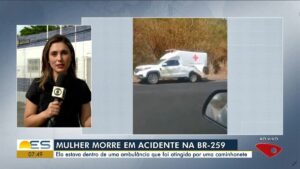 Caminhonete bate na traseira de ambulância e paciente de MG de 82 anos morre na BR-259, no ES