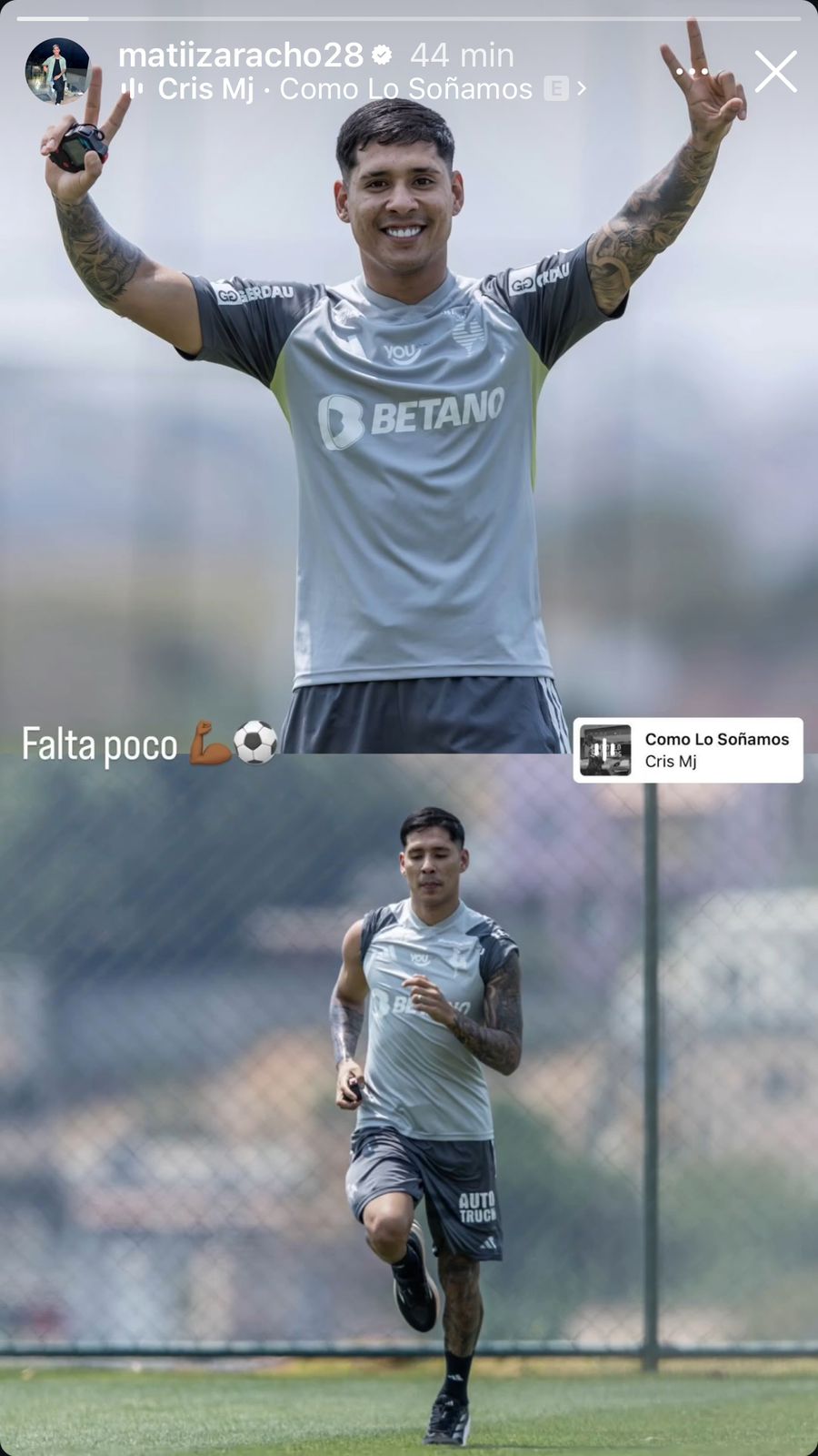 A publicação de Zaracho no Instagram - (foto: Reprodução/Instagram/Zaracho)