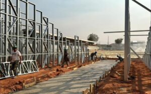 Arena Bragantino sendo construída (foto: Divulgação / SteelCorp)