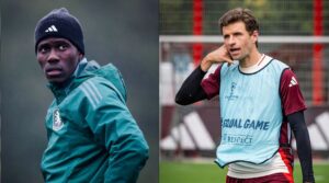 Jogadores em treino (foto: Divulgação / Aston Villa e Bayern de Munique)