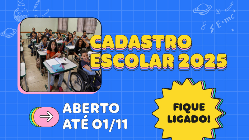 Cadastro Escolar 2025: prazo para inscrições na rede pública de ensino de Minas Gerais vai até 1/11