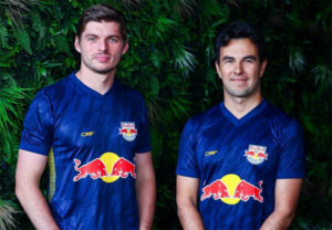 Com Verstappen e Pérez, Bragantino lança camisa em homenagem aos 20 anos da RBR na F1