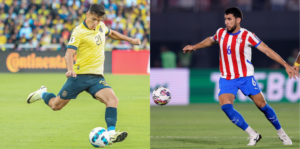 Alan Franco, do Equador, e Junior Alonso, do Paraguai, jogam pelo Atlético (foto: Divulgação/ Equador e Paraguai)