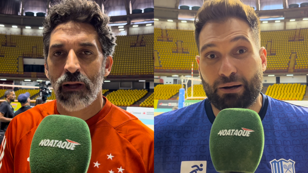 Filipe Ferraz e Guilherme Novaes, treinadores de Cruzeiro e Minas, respectivamente (foto: Pedro Bueno/No Ataque)