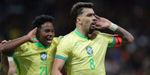 Lucas Paquetá e Endrick pela Seleção Brasileira (foto: Rafael Ribeiro/CBF)