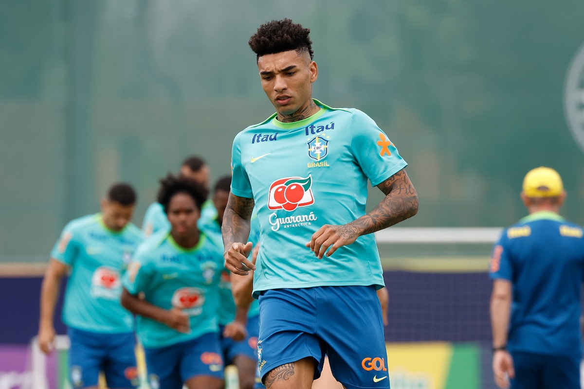 Igor Jesus, centroavante do Brasil e do Botafogo (foto: Rafael Ribeiro/CBF)