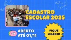 Cadastro Escolar 2025 em MG: Inscrições até 1º de Novembro