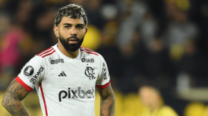 Gabigol, atacante do Flamengo (foto: Dante Fernandez/AFP)