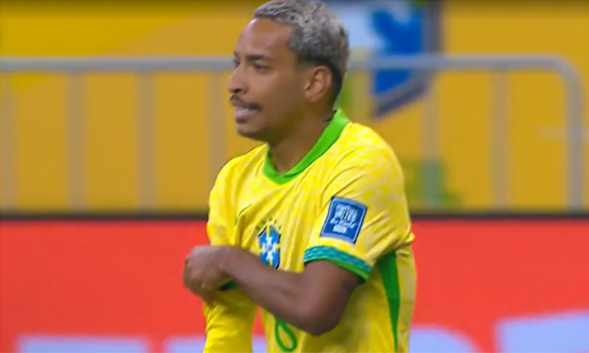 Matheus Pereira pela Seleção Brasileira (foto: Reprodução/TV Globo)