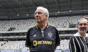 Rubens Menin na estreia do Atlético na Arena MRV (foto: Pedro Souza/Atlético)