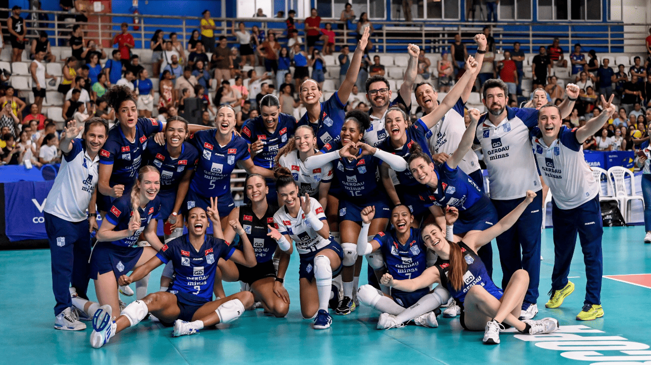 Jogadoras de vôlei do Minas (foto: Fábio Tavares)