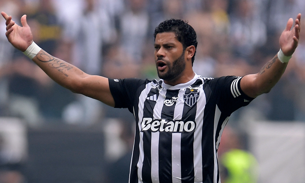 Hulk durante Atlético x Flamengo na Arena MRV - (foto: Douglas Magno/AFP)