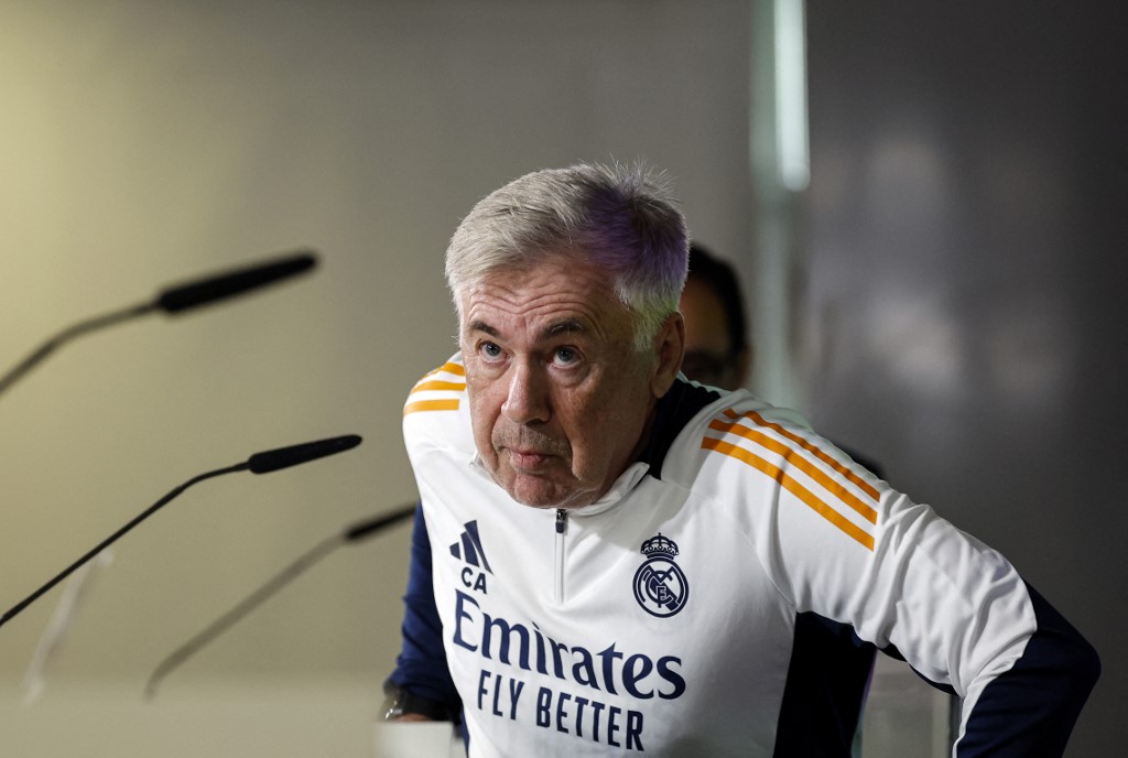 Carlo Ancelotti, técnico do Real Madrid (foto: Oscar Del Pozo/AFP)