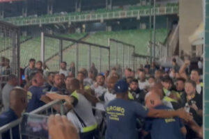 Seguranças do Independência e do Botafogo se envolveram em confusão após jogo contra o Atlético (foto: Pedro Bueno / No Ataque)