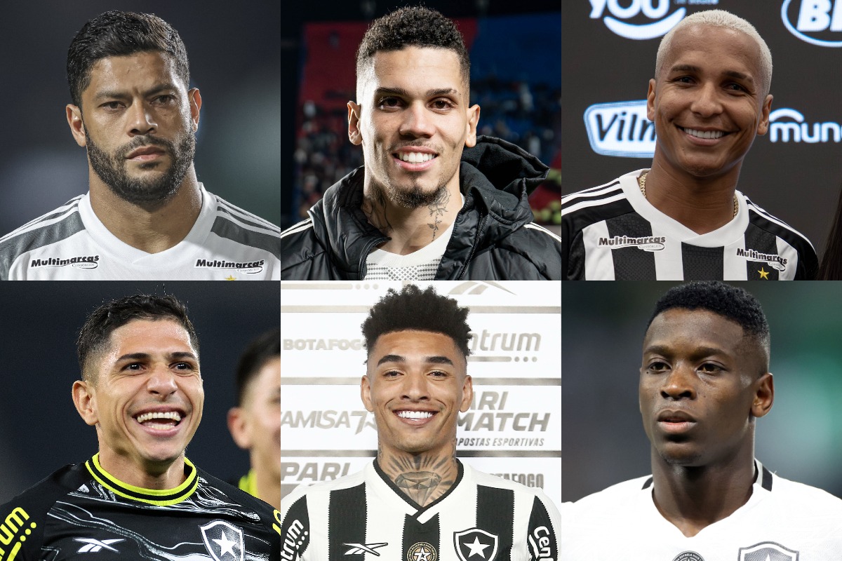 Rosto dos atacantes de Atlético e Botafogo (foto: Pedro Souza / Atlético e Vitor Silva / Botafogo)