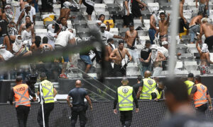 Arena MRV virou palco de briga em Atlético x Flamengo (foto: Leandro Couri/EM/D.A.Press)