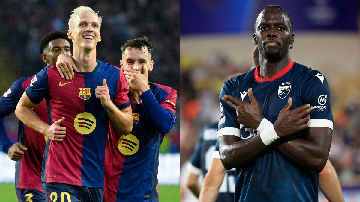 Barcelona e Estrela Vermelha se enfrentam pela Champions League (foto: JOSEP LAGO e VALERY HACHE/AFP)