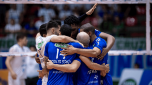 Jogadores de vôlei do Cruzeiro (foto: Agência i7/Sada Cruzeiro)