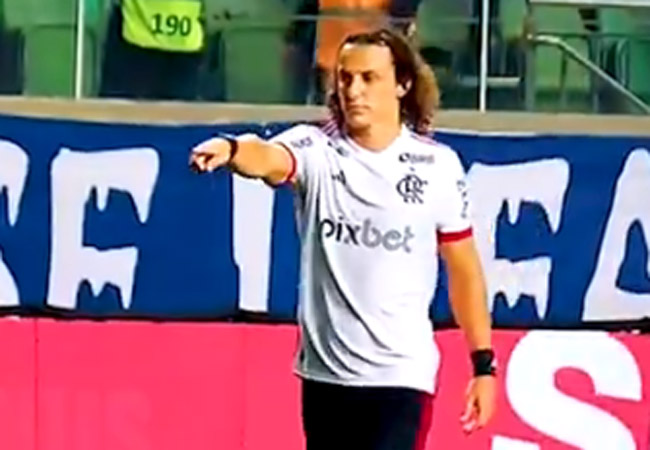 De falta, David Luiz marcou o gol da vitória do Flamengo sobre o Cruzeiro (foto: Reprodução)