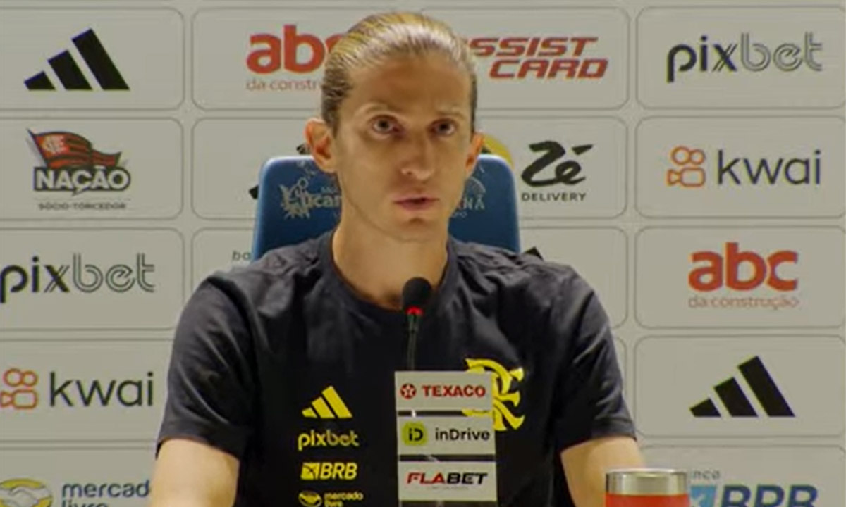 Filipe Luís, técnico do Flamengo (foto: Reprodução/Fla TV)