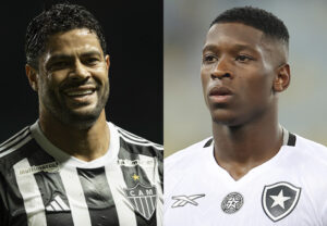 Hulk e Luiz Henrique, destaques de Atlético e Botafogo (foto: Pedro Souza / Atlético - Vitor Silva/Botafogo)