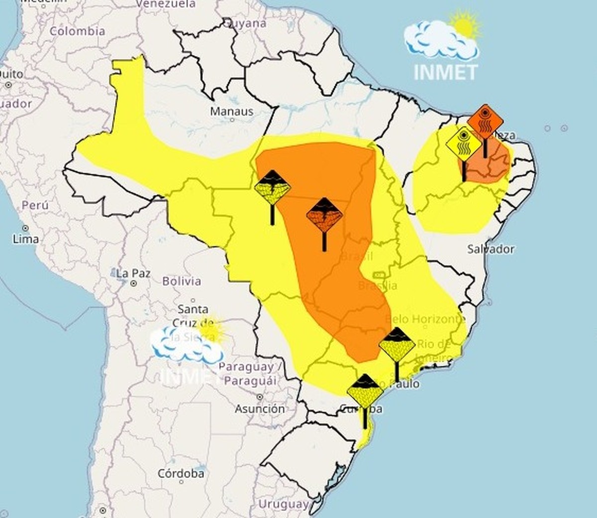 INMET divulga alerta de chuvas intensas para 124 cidades do Leste de Minas; veja quais