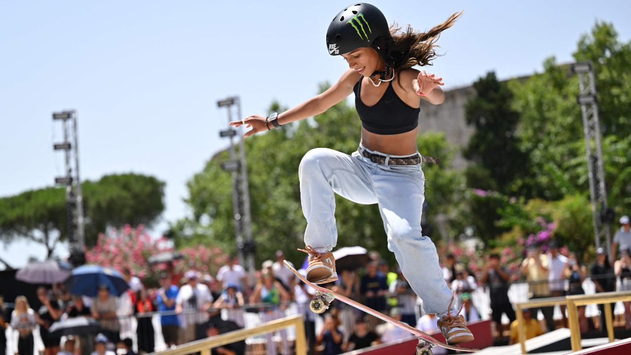 Rayssa Leal, skatista brasileira - (foto: Andreas Solaro/AFP)