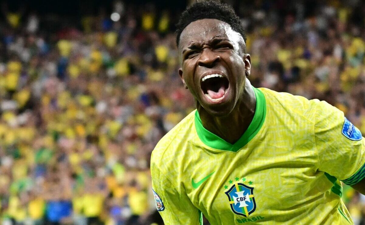 Vinícius Júnior, atacante do Real Madrid e da Seleção Brasileira (foto: Frederic J. Brown / AFP)