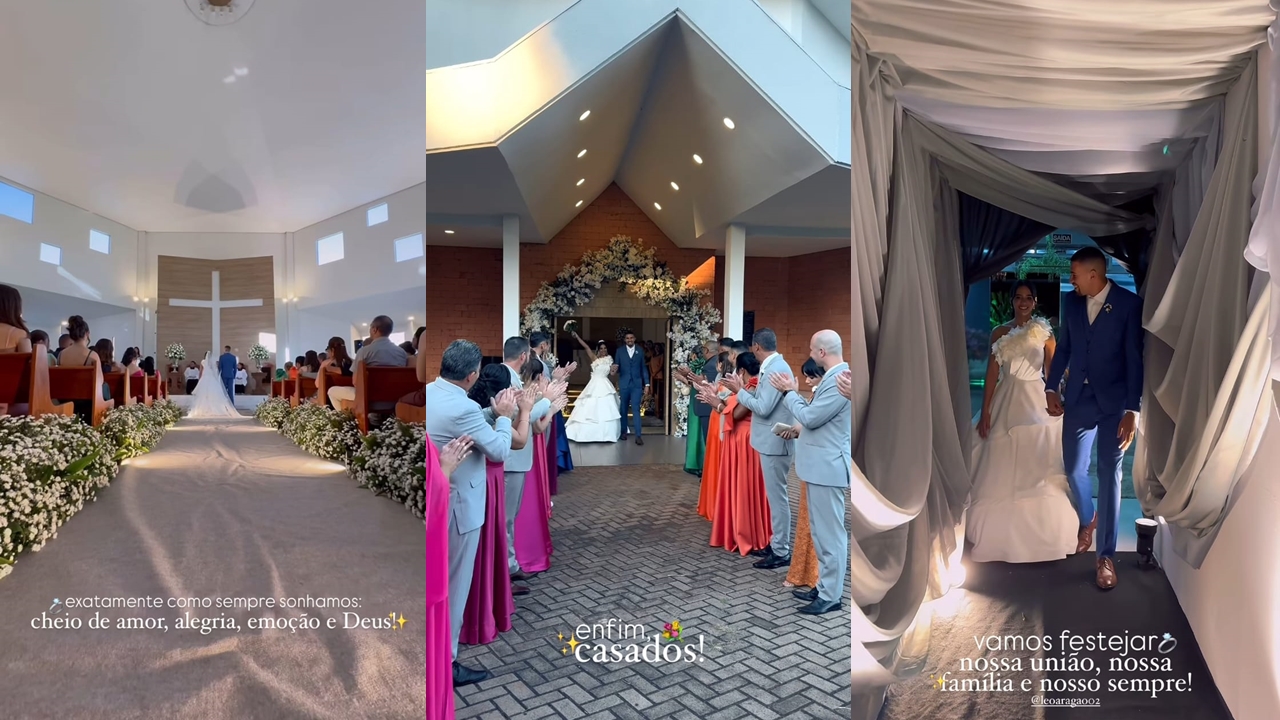 Casamento de jogador do Cruzeiro tem show de samba e foto com colegas de time