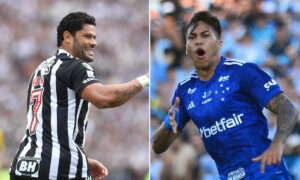 Hulk, do Atlético, e Kaio Jorge, do Cruzeiro, nas finais da Libertadores e da Sul-Americana (foto: Alexandre Guzanshe/EM/D.Press)