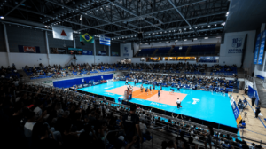 Arena UniBH, em Belo Horizonte, durante partida do Minas na Superliga Feminina de Vôlei (foto: Hedgard Moraes/Minas Tênis Clube)