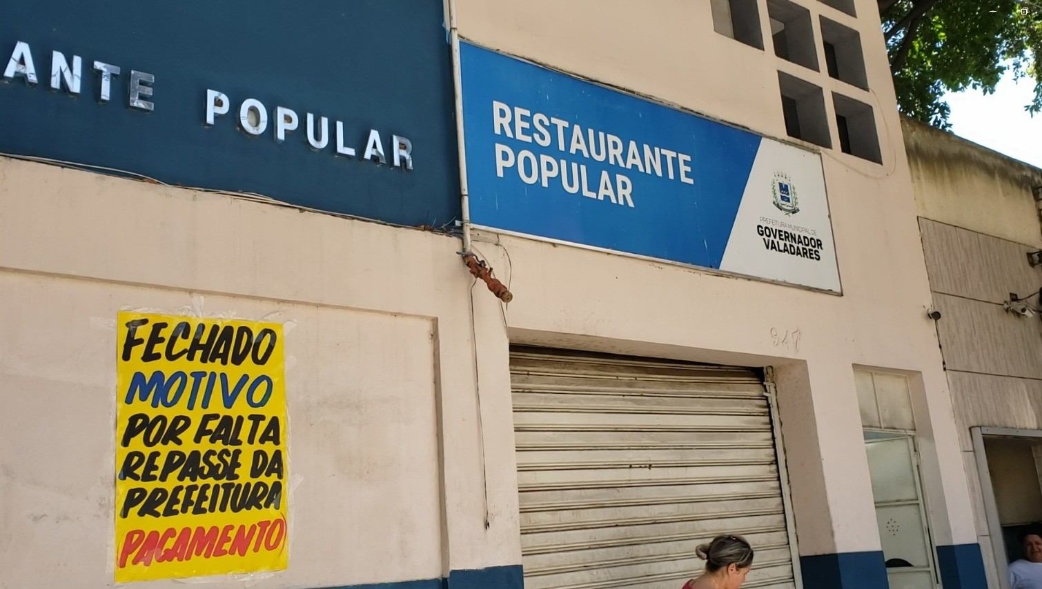 Restaurante Popular é fechado em Governador Valadares