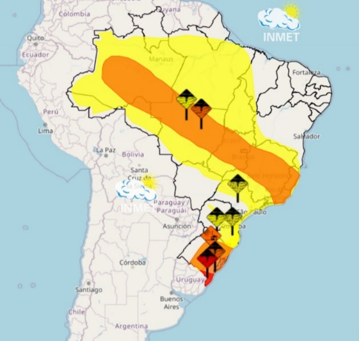 Inmet emite alerta de perigo de tempestade para 133 cidades do Leste de Minas Gerais; veja lista