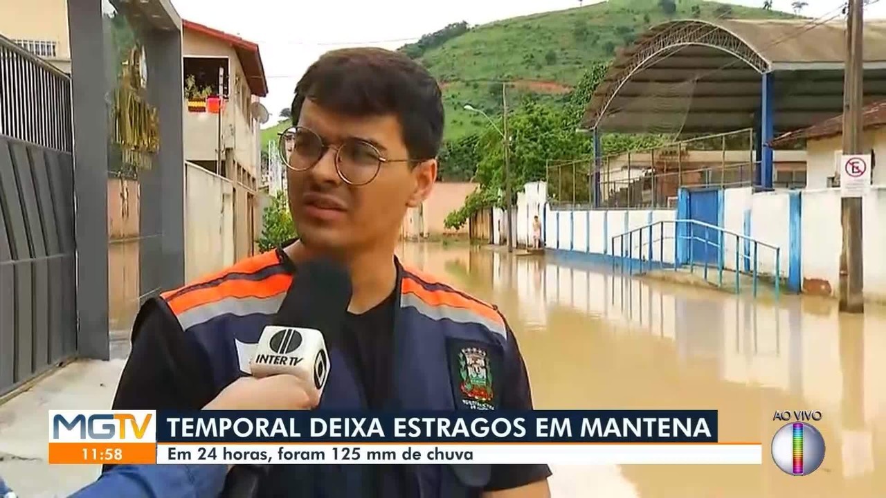 Mantena fica debaixo d'água após forte chuva | Vales de Minas Gerais