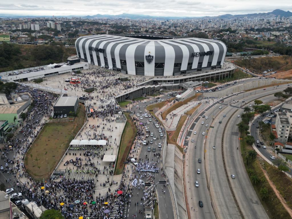 Vista aérea da Arena MRV - (foto: Estevam Costa/Especial para o EM)