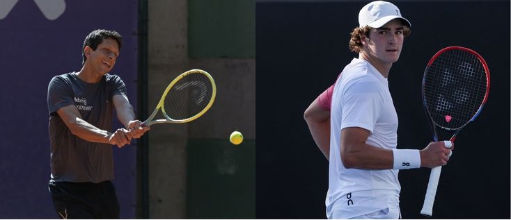 Marcelo Melo e João Fonseca (foto: Leandro Couri/EM/D.A.Press. e Martin KEEP / AFP)