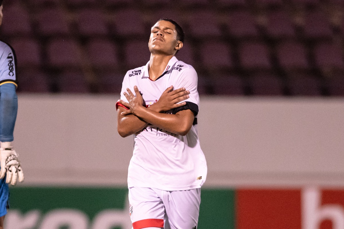 Ryan Francisco comemora gol pelo São Paulo na Copinha (foto: Guilherme Veiga/Saopaulofc.net)