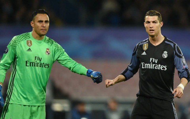 Keylor Navas e CR7 juntos (foto: AFP)