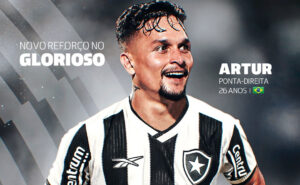 Atacante Artur é o novo reforço do Botafogo para 2025 (foto: Divulgação/Botafogo)