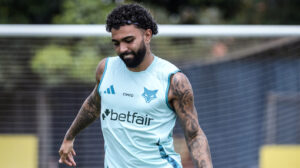 Gabigol, atacante do Cruzeiro, em treinamento (foto: Gustavo Aleixo/Cruzeiro)