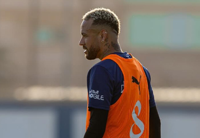 Neymar em treino do Al-Hilal (foto: Reprodução/Al-Hilal )