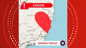 Inmet emite alerta vermelho de 'grande perigo' para cidades do Vale do Jequitinhonha, Mucuri e Rio Doce