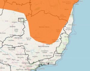 Inmet emite alerta laranja de chuvas intensas para 122 cidades do Leste de Minas