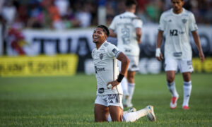 Rony durante jogo entre Tocantinópolis e Atlético (foto: Pedro Souza/Atlético)