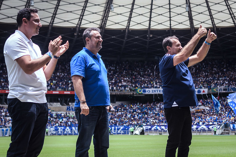 Pedro Junio, Alexandre Mattos e Pedro Lourenço tomam decisões na diretoria do Cruzeiro - (foto: Gustavo Aleixo/Cruzeiro)