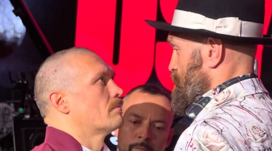 Tyson Fury e Oleksandr Usyk (foto: Divulgação / redes sociais )