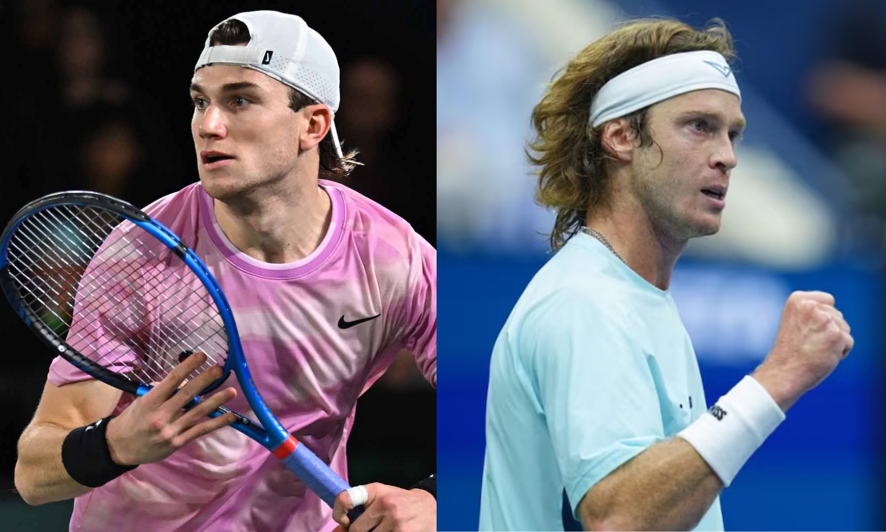 Jack Draper e Andrey Rublev (foto:  Corinne Dubreuil/ATP Tour, Garrett Ellwood/USTA)