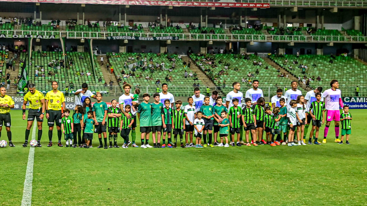 América em jogo contra o Aymorés, pela última rodada do Mineiro (foto: Mourão Panda/América)